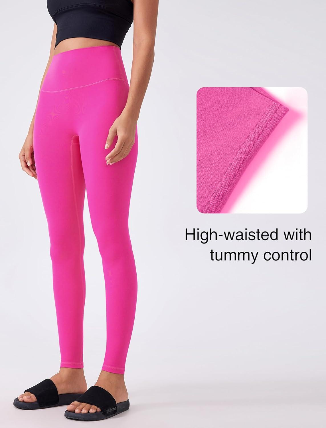 Yvette Womens Athletic Leggings High Waisted Tummy Control Tights for Women(Red)