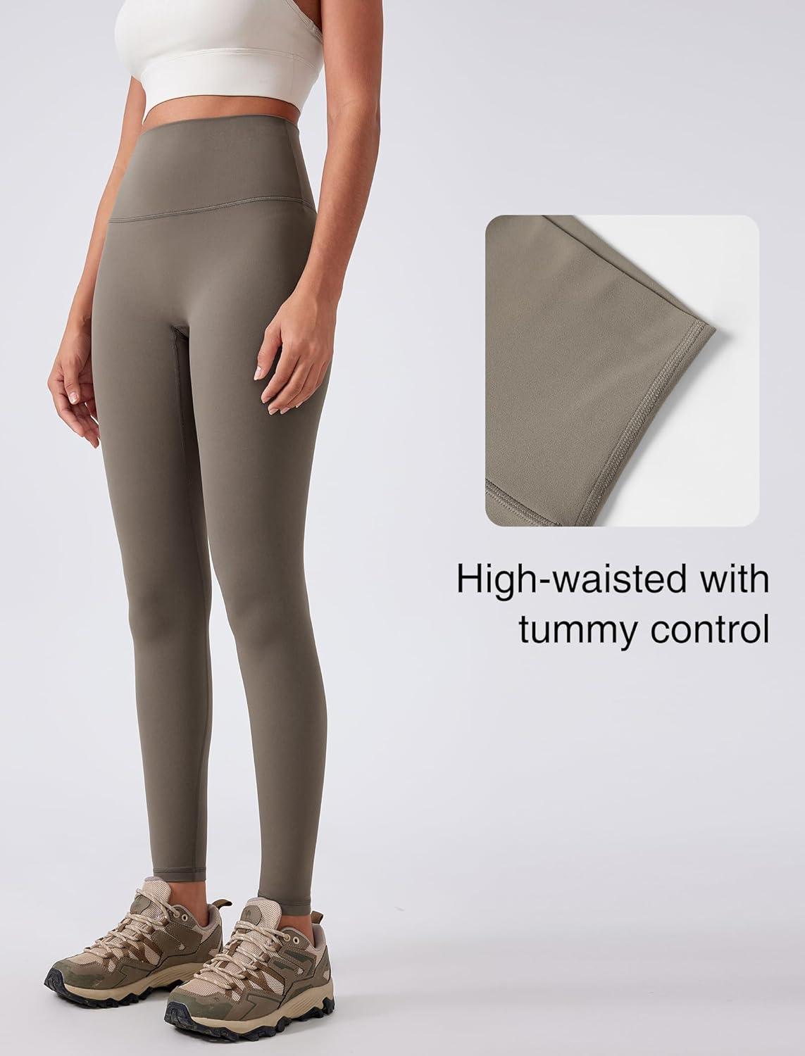 Yvette Womens Athletic Leggings High Waisted Tummy Control Tights for Women(Grey)