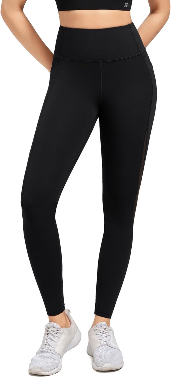 Yvette Tummy Control Leggings with Pockets for Women High Waisted Buttery Soft for Gym Yoga Workout Running