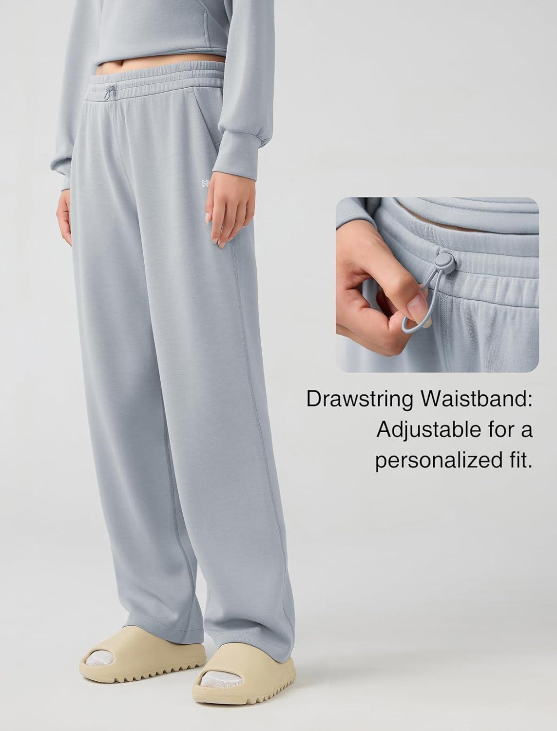 Yvette Sweatpants for Women High Waist Athletic Casual Pants with Pockets(Grey)