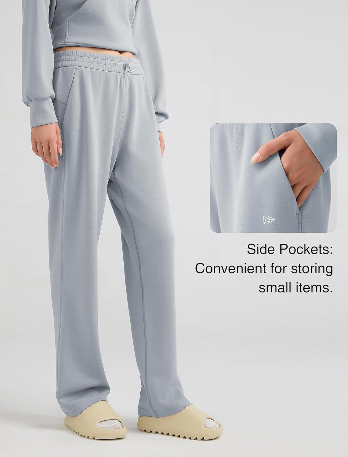 Yvette Sweatpants for Women High Waist Athletic Casual Pants with Pockets(Grey)