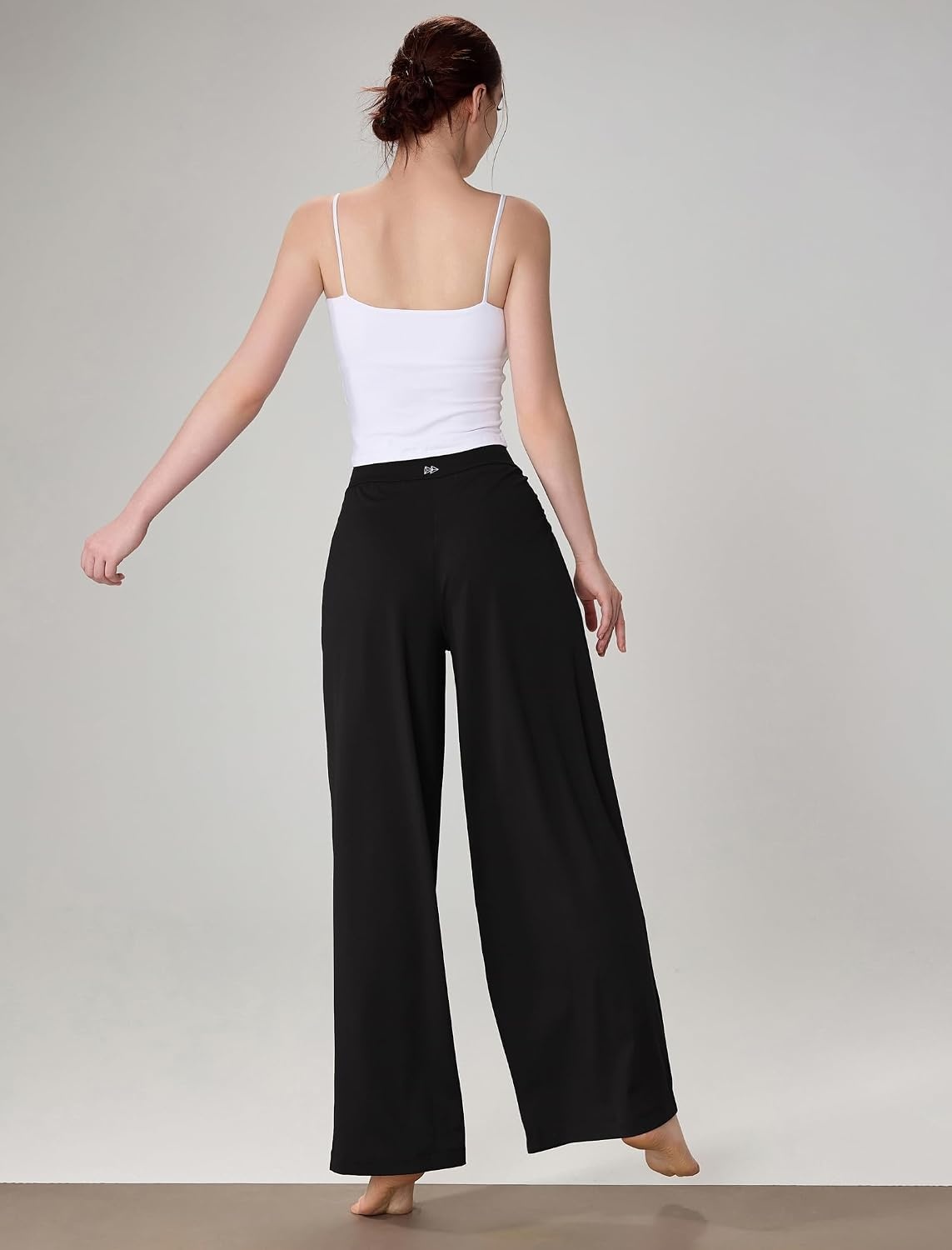 Yvette High Waisted Wide Leg Pants for Women Lightweight Casual Athletic Pants Loose Fit Lounge Travel Work(Black)