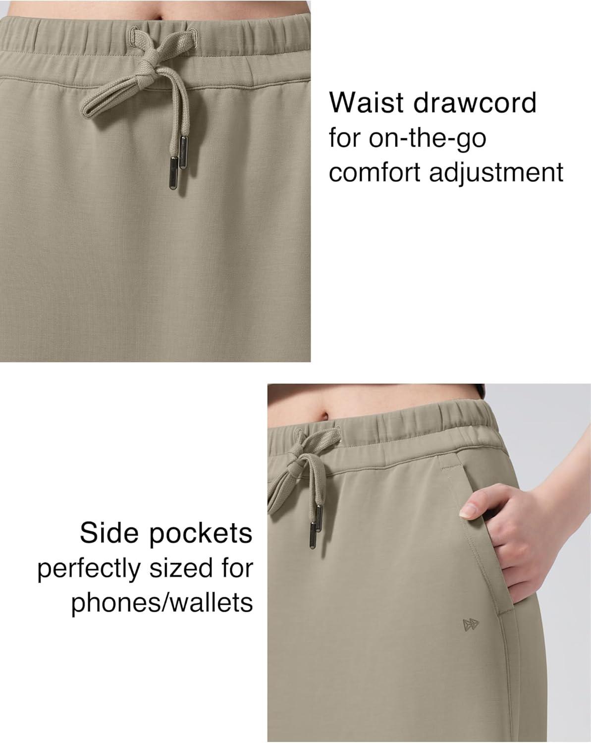 Yvette Women’s Midi Length Athletic Skirts High Waist Tennis Skirts for Women(Oak)