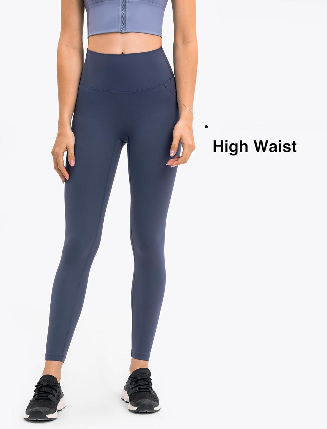 Yvette Athletic Leggings for Women High Waist Tummy Control Workout Tights(Blue)