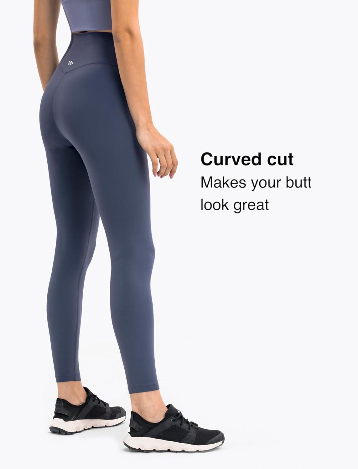 Yvette Athletic Leggings for Women High Waist Tummy Control Workout Tights(Blue)