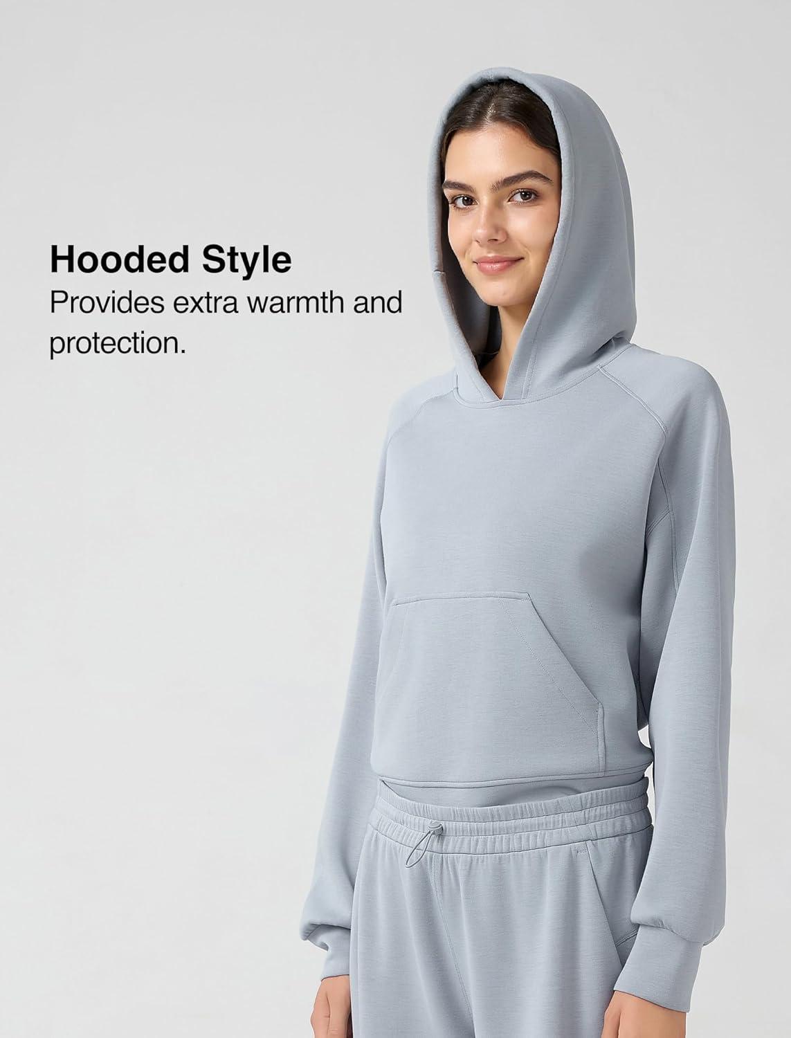 Yvette Women’s Hoodies Sweatshirts Pullover Comfy Long Sleeve Tops with Pockets Winter Fall Fashion Outfits Clothes(Grey)