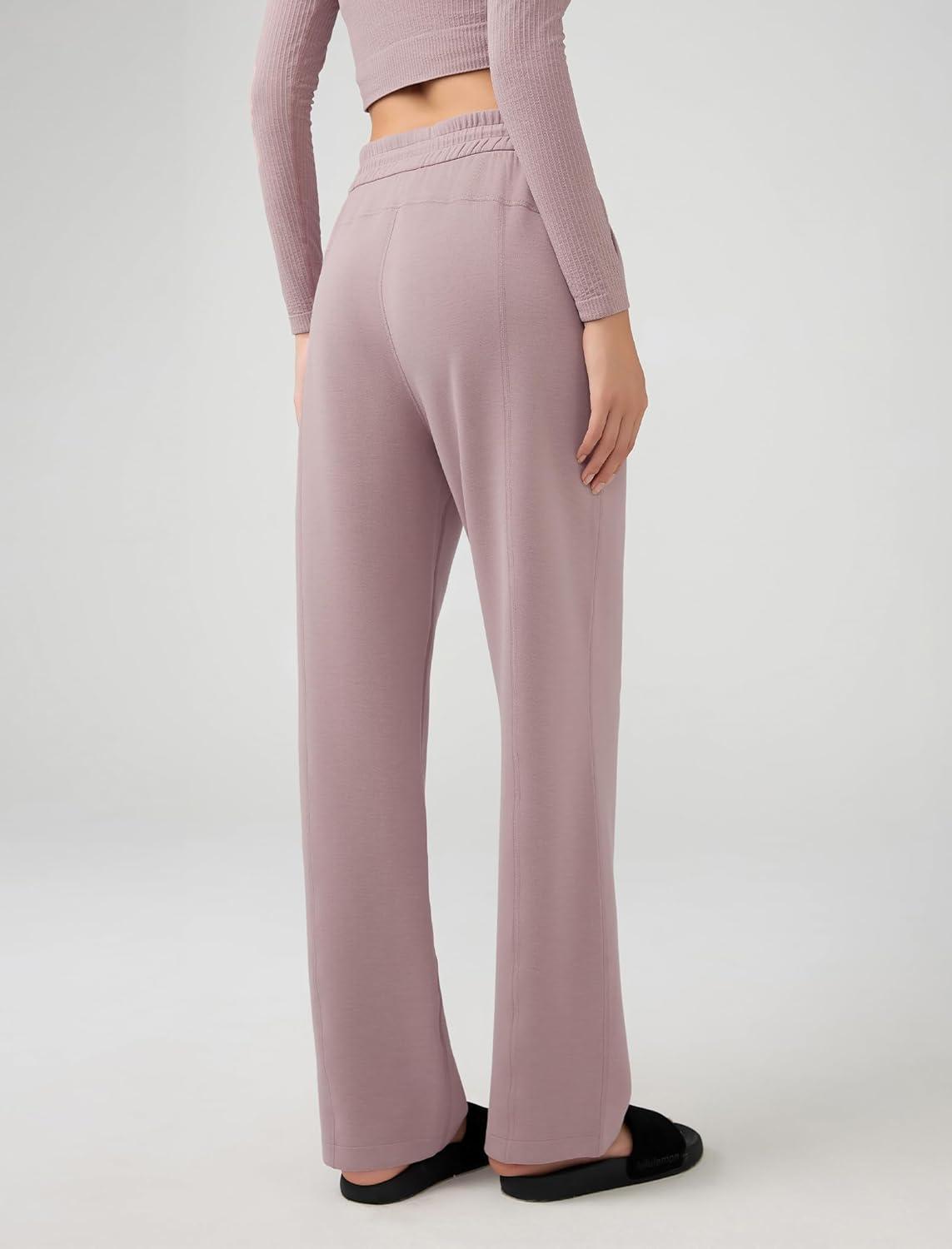 Yvette Sweatpants for Women High Waist Athletic Casual Pants with Pockets(Rose)