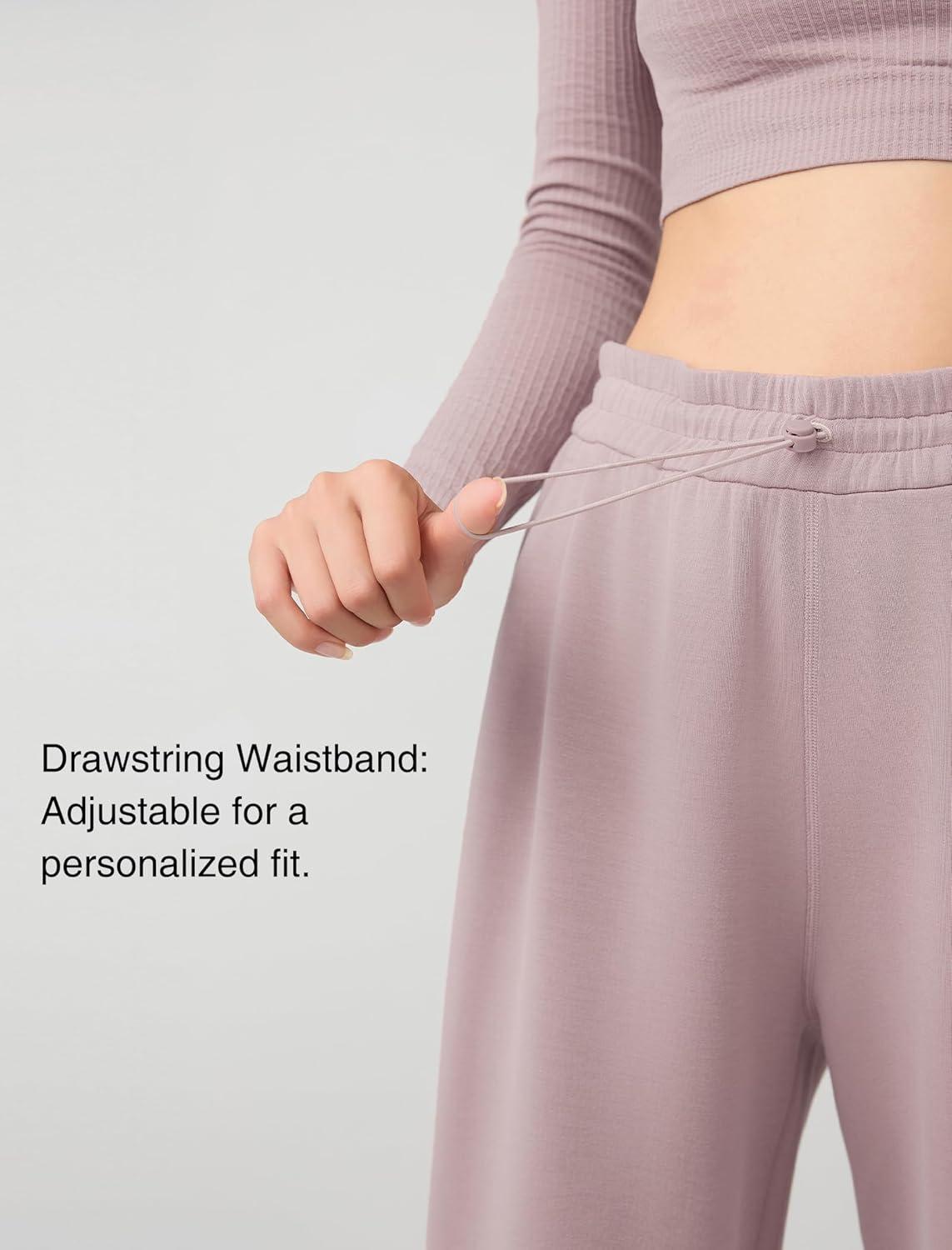 Yvette Sweatpants for Women High Waist Athletic Casual Pants with Pockets(Rose)
