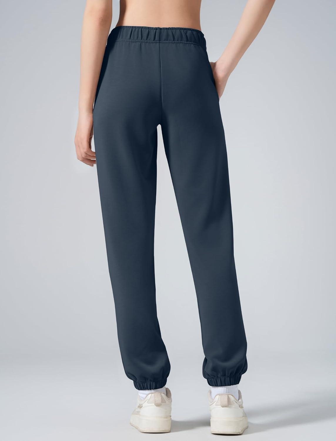 Yvette Women’s Joggers High Waisted Sweatpants Athletic Pants with Pockets(Navy)