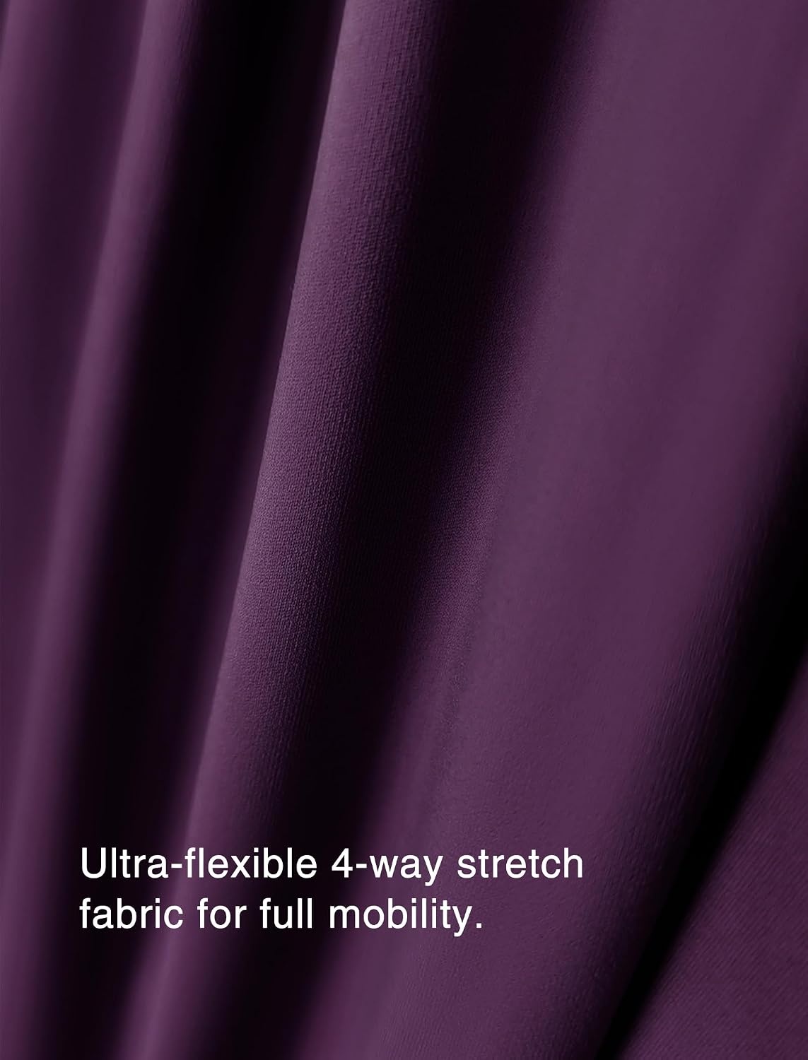 Yvette Womens Biker Shorts Tummy Control High Waist Running Workout Yoga Shorts(Reddish Purple)
