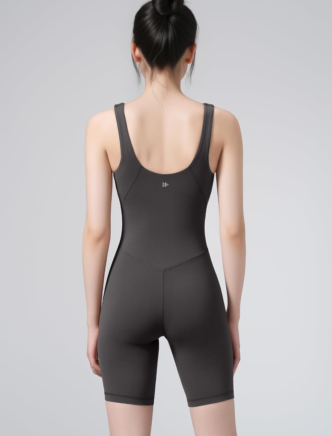 Yvette Women’s Shapewear Jumpsuits Built in Bra Tummy Control Bodycon Bodysuits Yoga Workout Rompers Shorts(Grey)