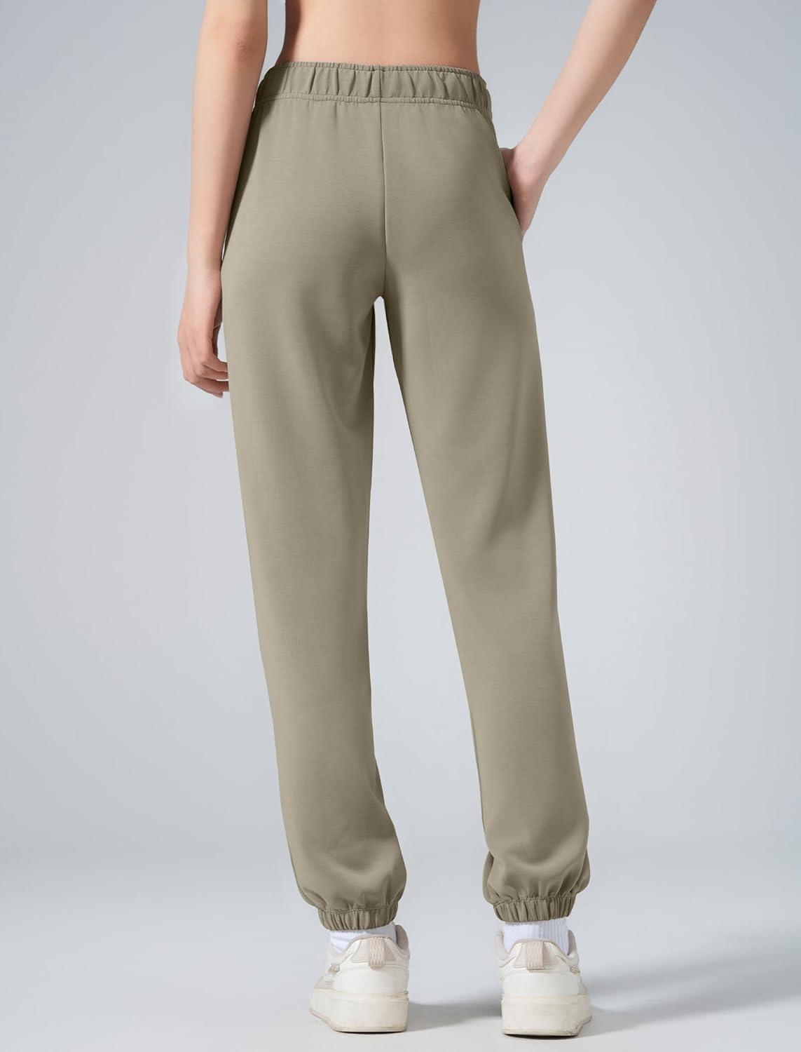 Yvette Women’s Joggers High Waisted Sweatpants Athletic Pants with Pockets(Oak)