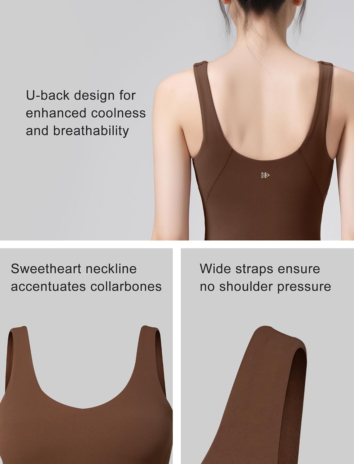 Yvette Women’s Shapewear Jumpsuits Built in Bra Tummy Control Bodycon Bodysuits Yoga Workout Rompers Shorts(Coffee)