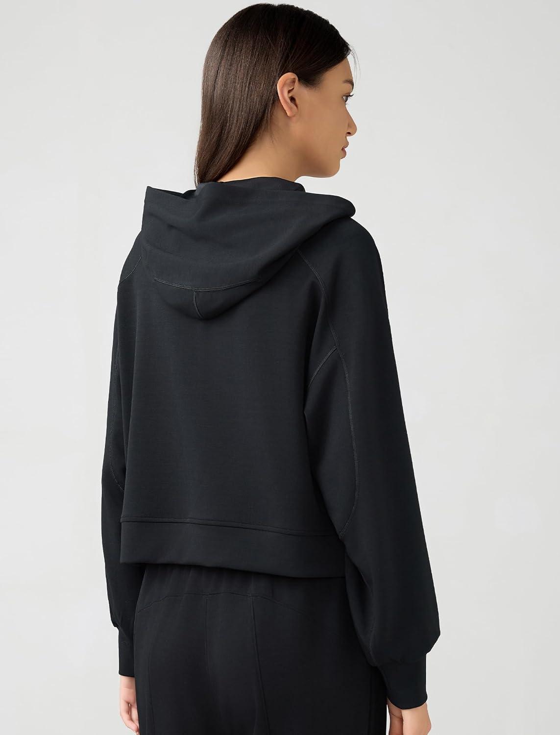 Yvette Women’s Hoodies Sweatshirts Pullover Comfy Long Sleeve Tops with Pockets Winter Fall Fashion Outfits Clothes(Black)