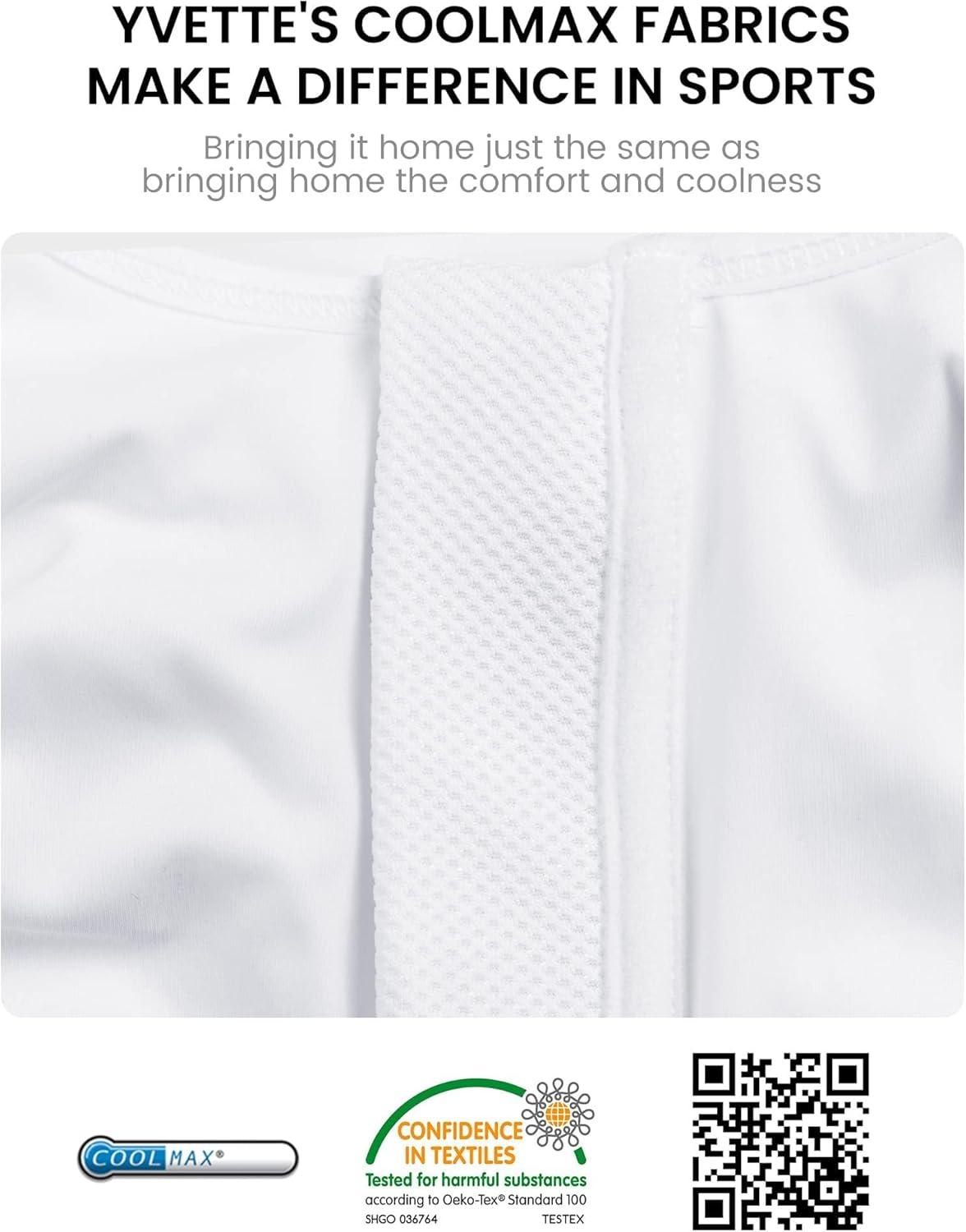 Yvette Zip Front Sports Bras 32A-48DD Plus Size for Women High Impact Yoga Bra Wirefree No Padding(White/Please Size Up)