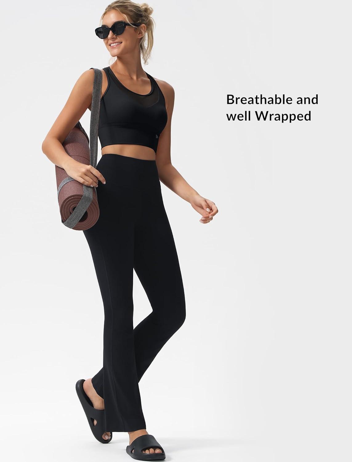 Yvette Low Impact Yoga Sports Bra Mesh Design V Neck Racerback Padding Wide Band for Support Tank Top(Black)
