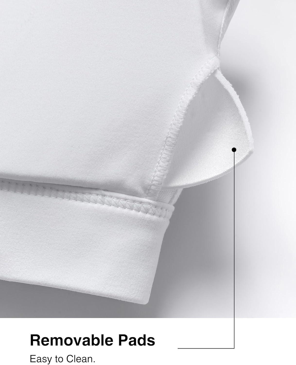 Yvette Yoga Sports Bras for Women Light Support Sexy Criss Cross Back Bra with Removable Pad(White)