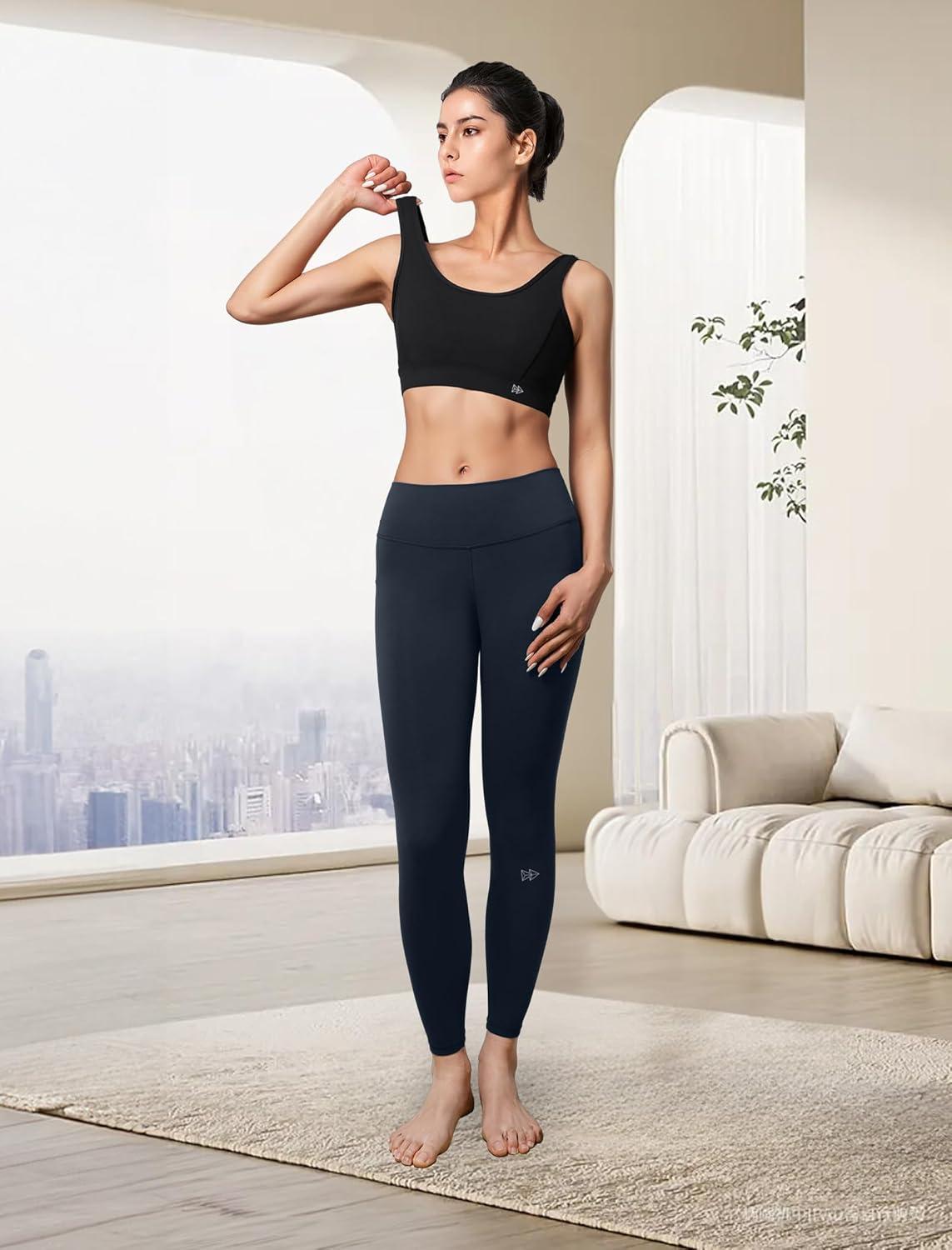 Yvette Sports Bras for Women Lightweight Series Yoga Bras Soft U Back Workout Tops with Detachable Pads(Black)