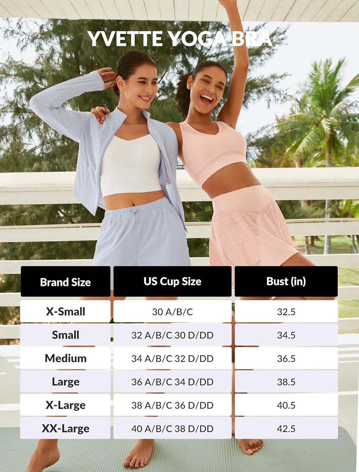 Yvette Women’s Lightweight Sports Bra 3D Fixed Cup – Mesh Yoga Workout Top with Spaghetti Strap(Black)