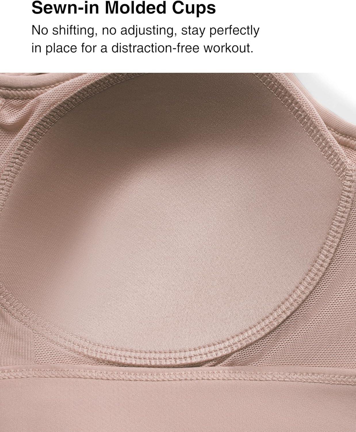 Yvette Adjustable Sports Bras for Women High Impact – Zip Front Sports Bra Plus Size Wireless for Running Workout(Pink)