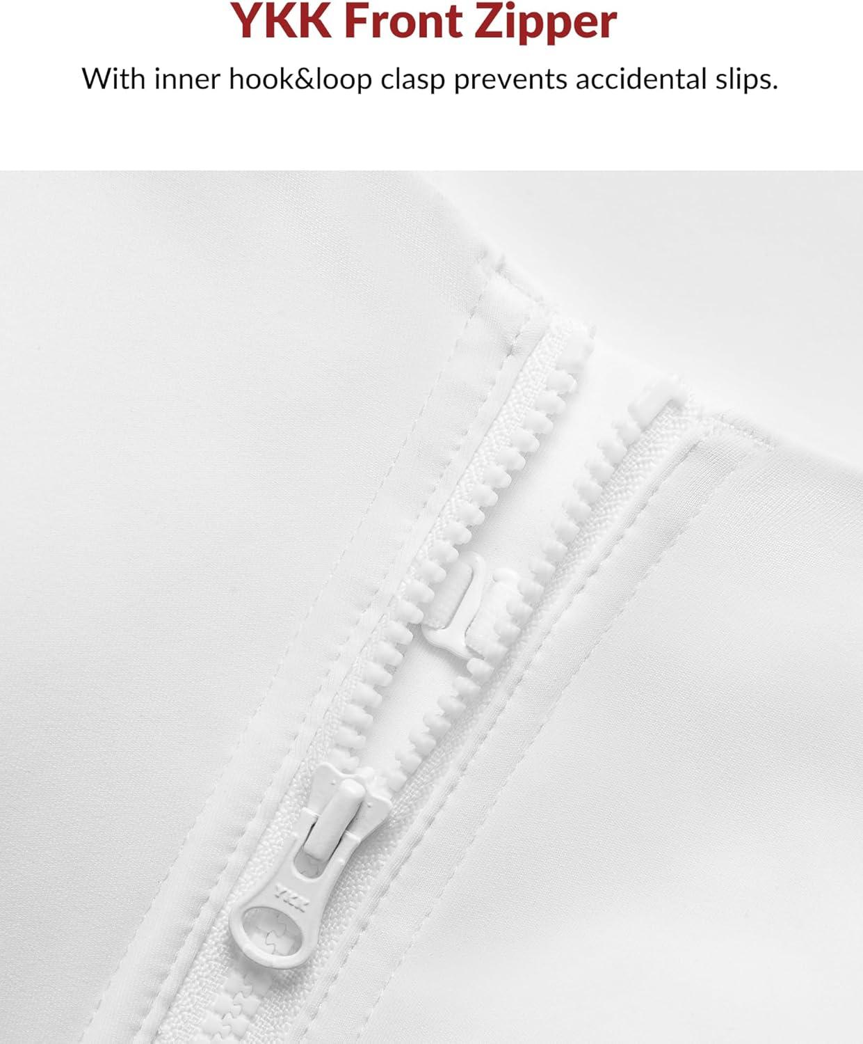 Yvette Adjustable Sports Bras for Women High Impact Front Zip Mesh Supportive Bras for Large Bust Plus Size(White)