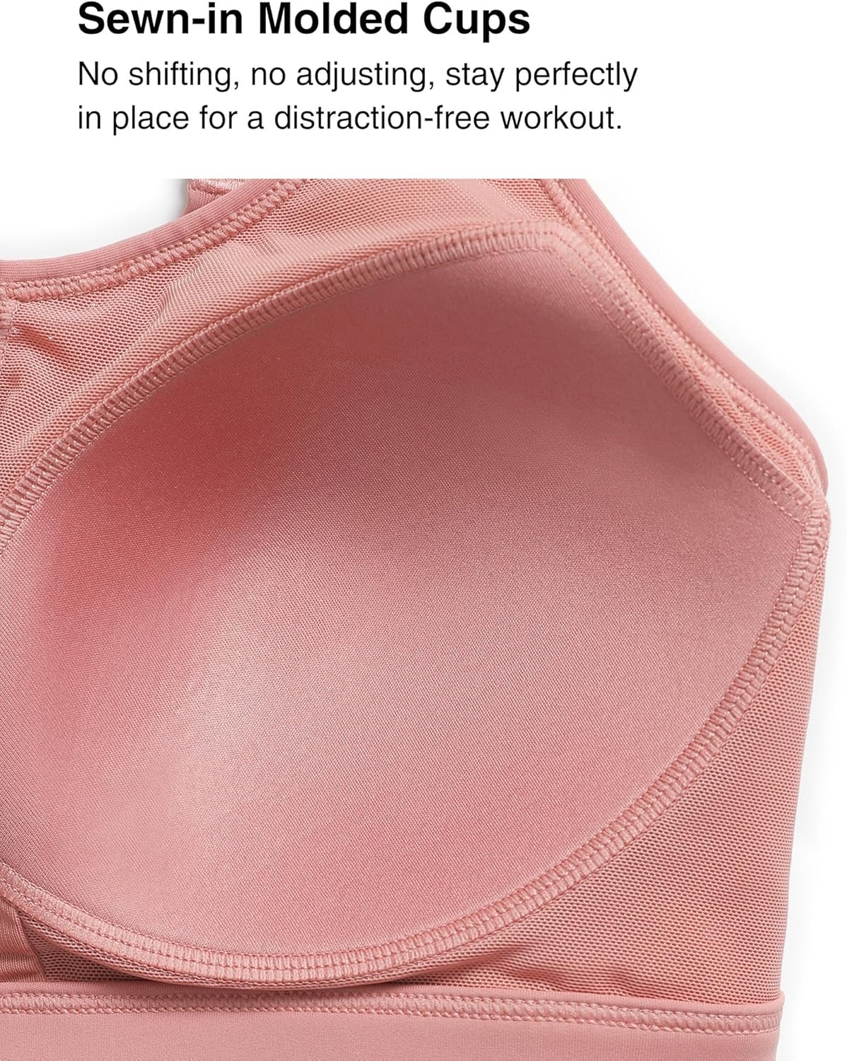 Yvette Adjustable Sports Bras for Women High Impact Support, Zip Front Sports Bra Plus Size Wireless for Running Workout Gym(Rose Red)