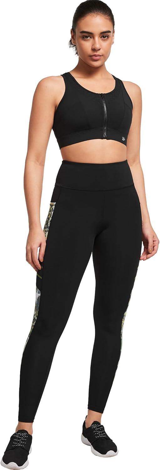 Yvette High Waisted Leggings for Women with Pockets – Tummy Control Yoga Pants, Printed Workout Leggings & Exercise Pants(Leopard Printed)