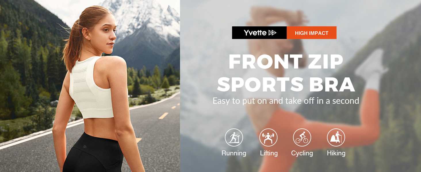 Front Zip Sports Bras